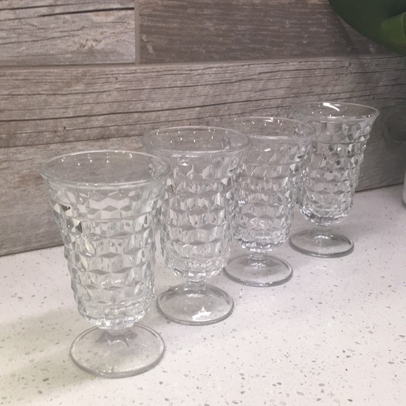 Indiana Glass Dining 4 Vintage Indiana Glass Whitehall Juice Glasses Poshmark